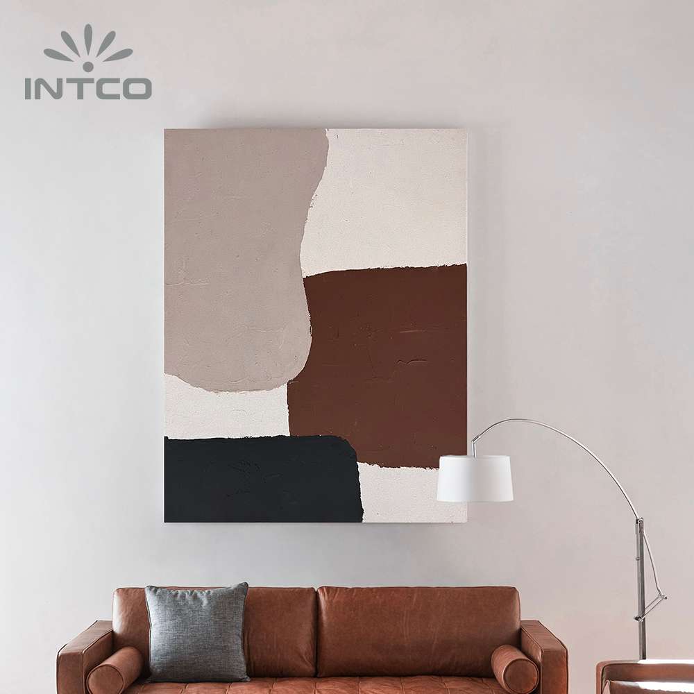 Make any space in your home innovative and unique by adding Intco abstract canvas art